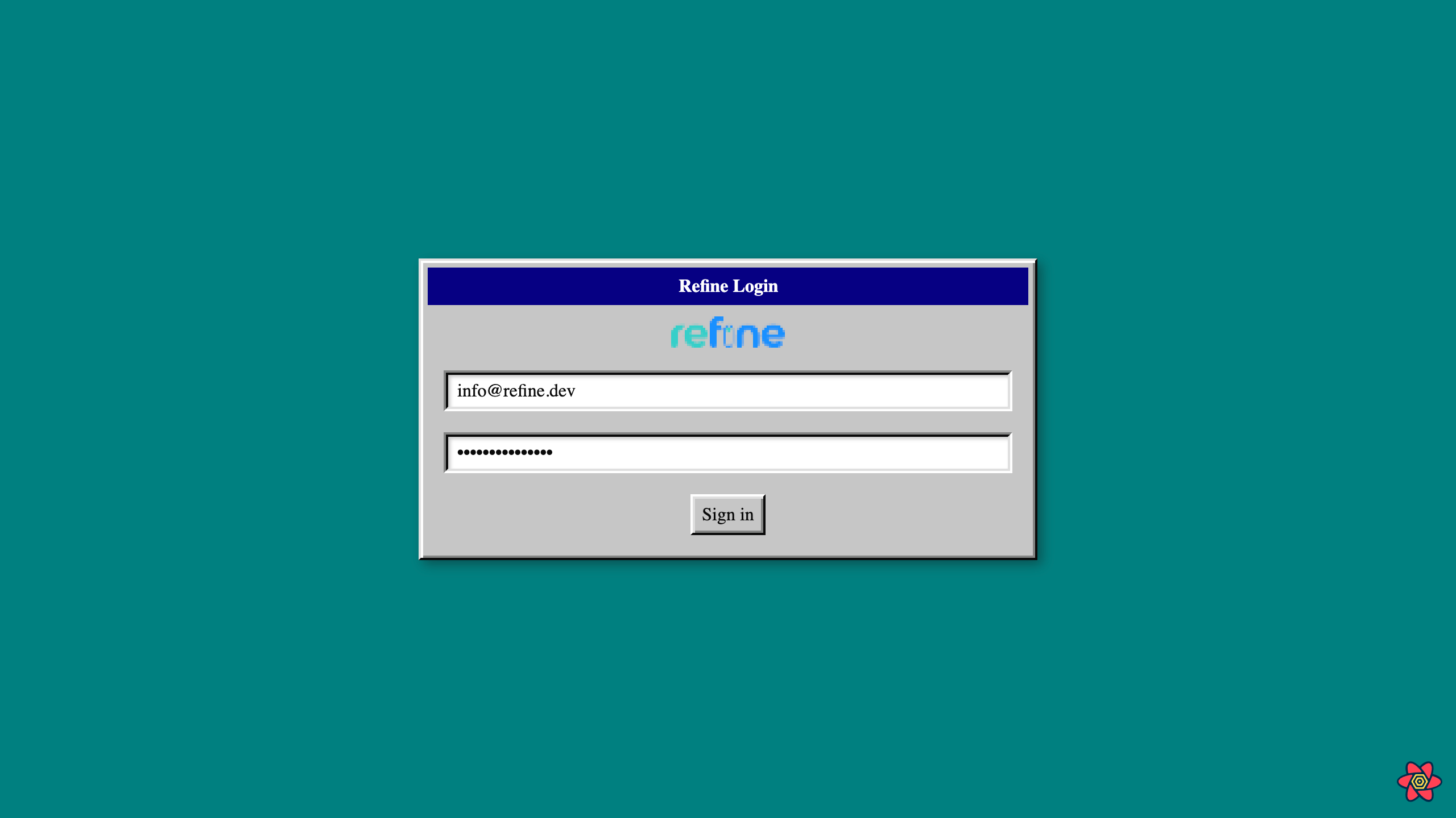 Refine Login Page